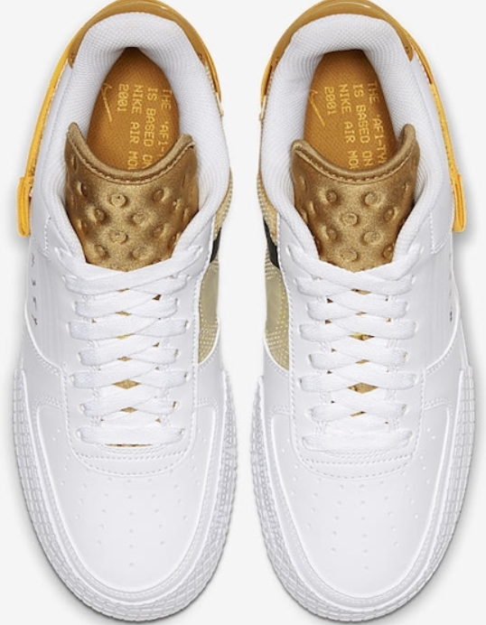 Gold air force ones hotsell