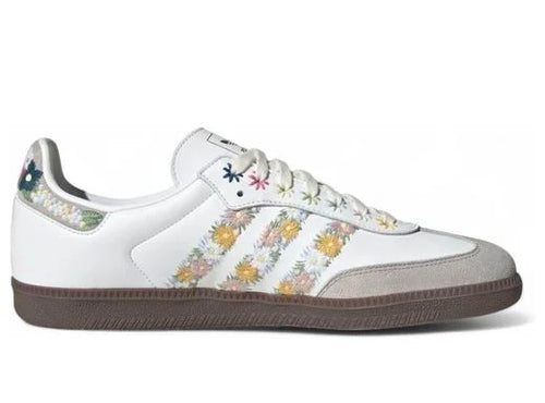 Adidas Samba OG WHITE SATIN FLORAL CLOUD CLEAR GRANITE