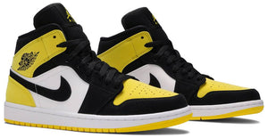 Air Jordan 1 Mid YELLOW TOE BLACK