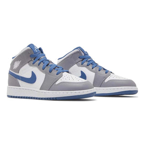 Air Jordan 1 Mid CEMENT GREY/WHITE-TRUE BLUE