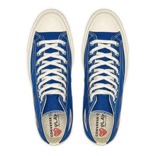 Cargar imagen en el visor de la galería, Converse Chuck 70 x Comme Des Garcons Hi PLAY BLUE