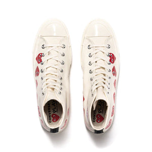 Converse Chuck 70 x Comme Des Garcons Hi MULTI-HEART PLAY WHITE