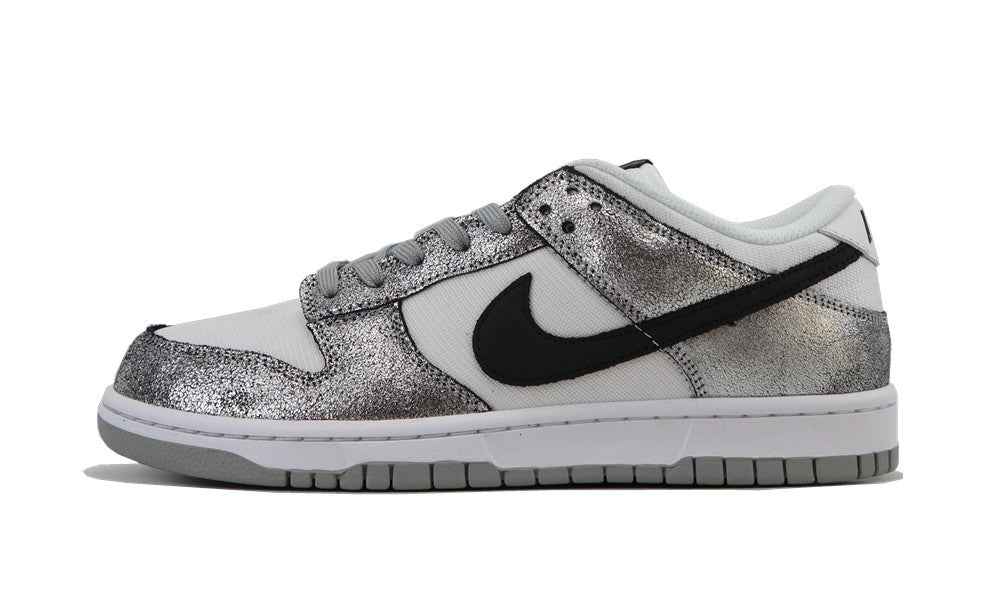 Dunk Low SILVER CRACKED LEATHER