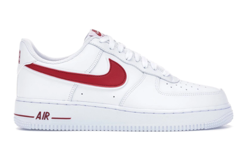 Nike Air Force 1 07 WHITE AND RED Deep Shop Mx