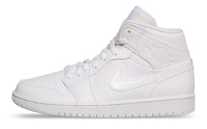 Air Jordan 1 Mid TRIPLE WHITE